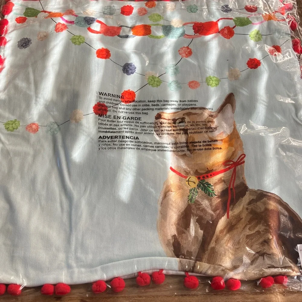 Festive Cat Pillow Cover